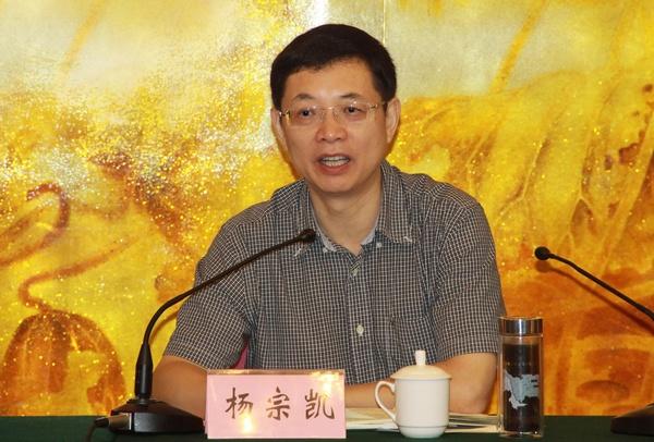 教育技术专业教学指导分委员会主任、华中师范大学校长杨宗凯教讲话