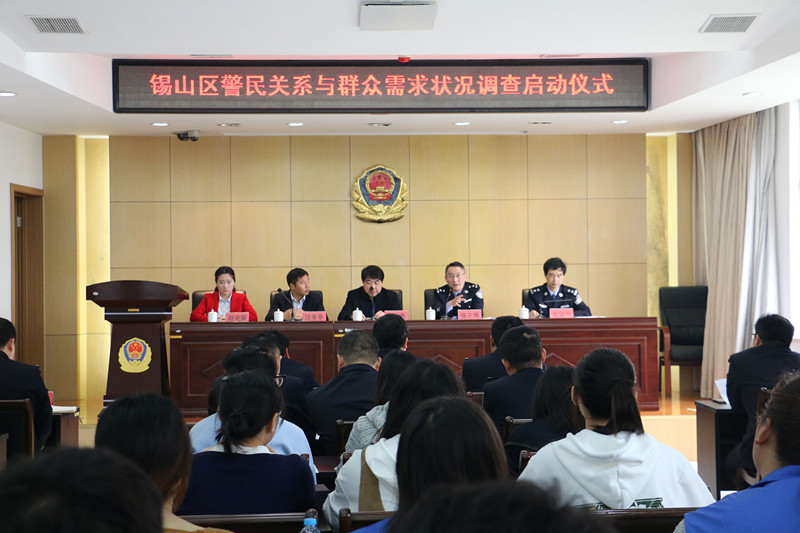 “锡山警民关系与民众需求状况调查项目”启动仪式现场