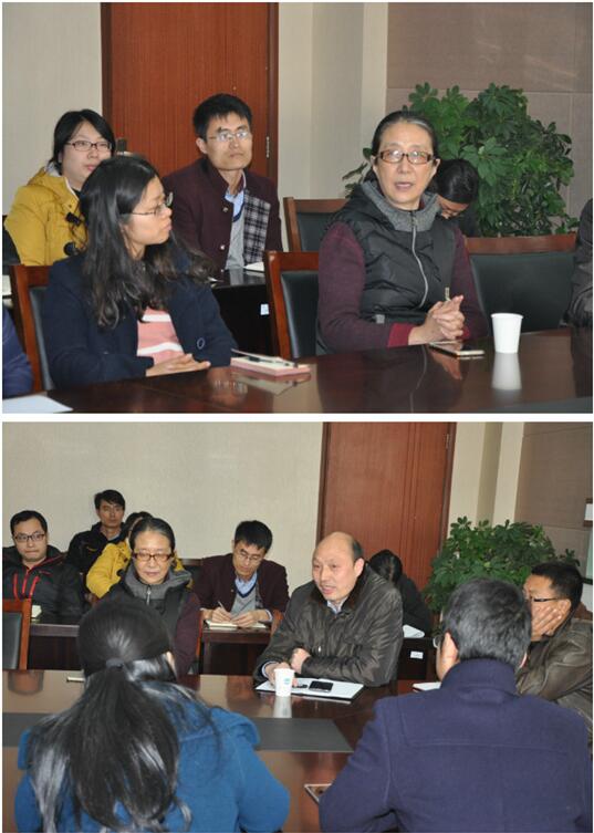 刘晓亚和丁玉强教授做现场指导