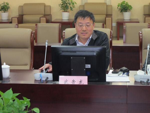 校党委书记武贵龙致欢迎辞并介绍学校相关情况