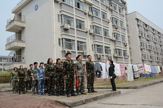 民兵连疏散引导员集合完毕