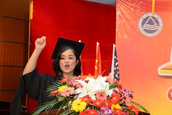 美国诺斯伍德大学国际教育学院院长Mamiko Reeves致辞