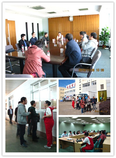 指导老师视察海通实习车间并座谈