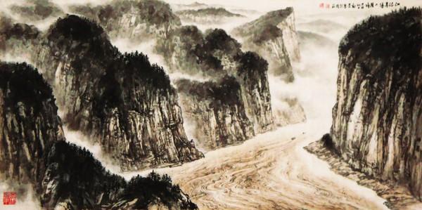 《江海奔腾入瞿塘》