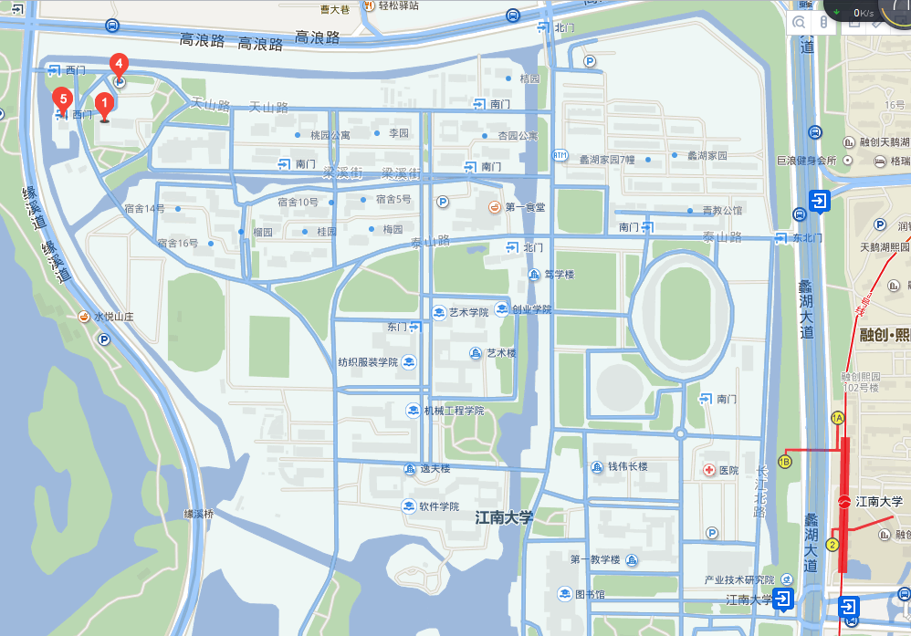 长广溪宾馆交通示意图
