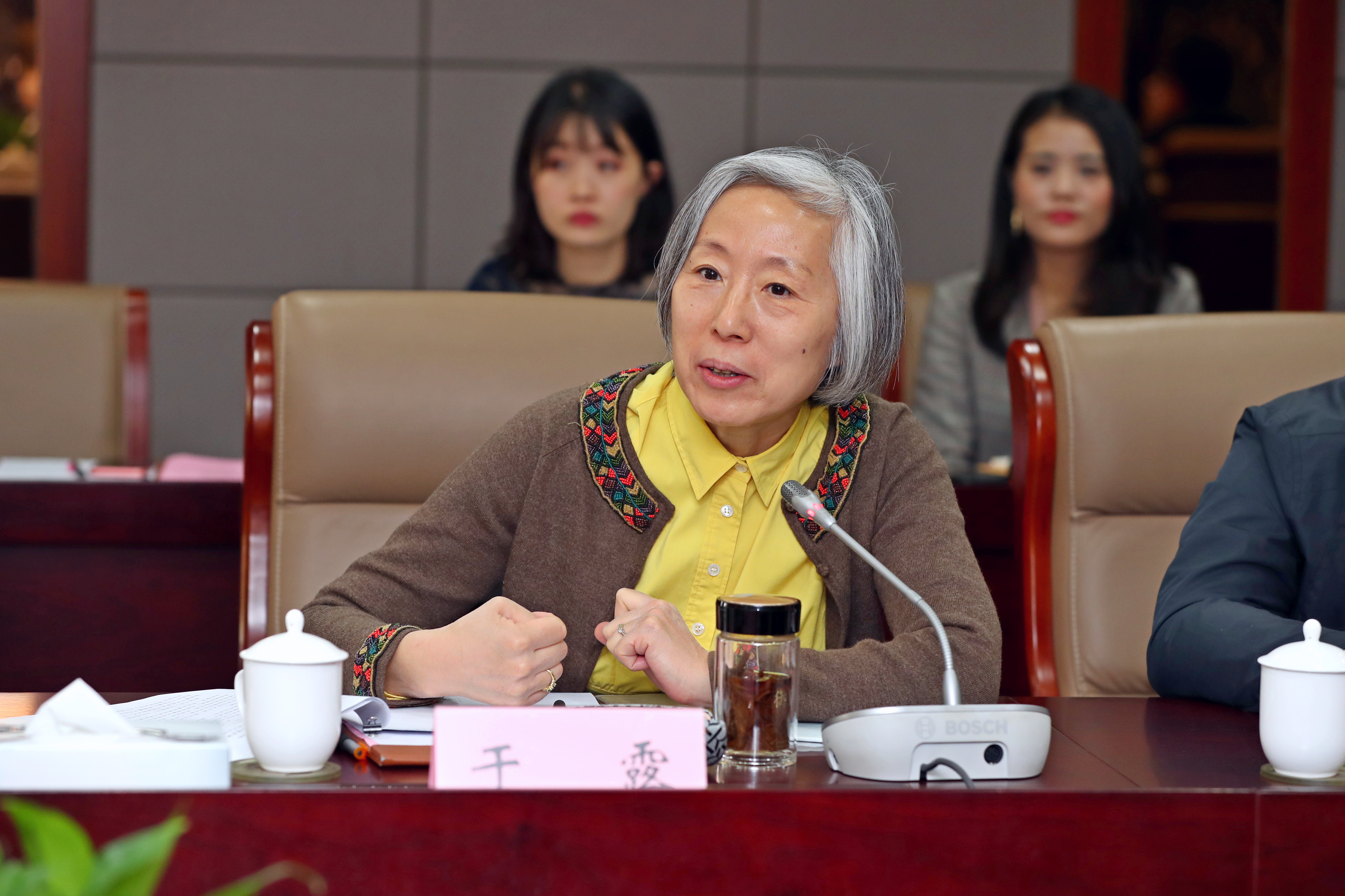 中国食品土畜进出口商会副会长于露介绍商会情况